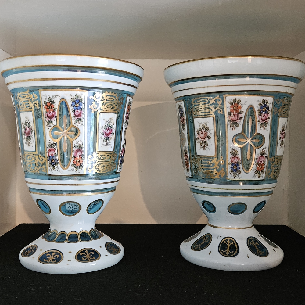 Vintage Bohemian Glass Vases (2)